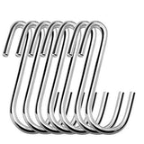 Tonilara Heavy-Duty S Shaped Hooks S-Hooks Stainless Steel Hanging Hangers for Kitchenware Spoons Pans Pots Utensils Bags Towels Clothes Tools Plants