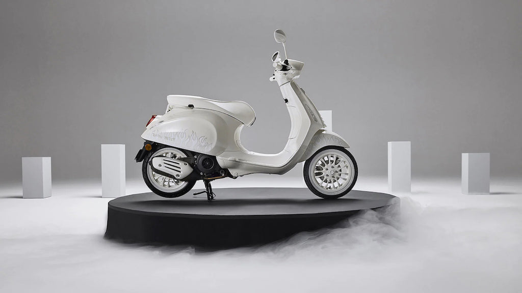 Vespa Unveils Flaming, All-White Scooter Designed By Justin Bieber