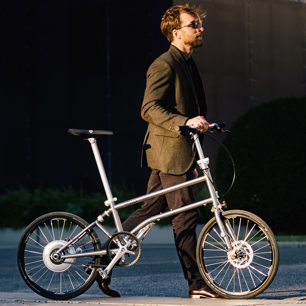 VDF products fair: Vello Bike is an ultra-light bicycle developed by Valentin Vodev, which can be folded into a portable size in seconds.