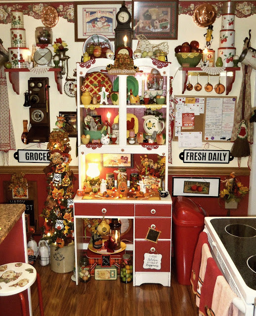 Fall/ Halloween Kitchen Hutch, 2019