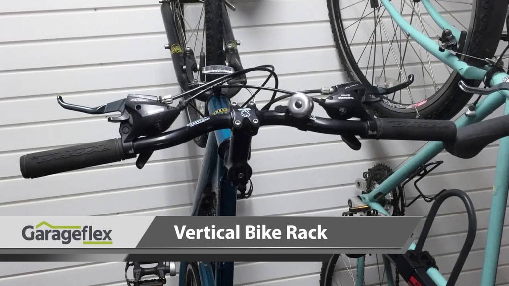 The Garageflex Vertical Bike Rack is perfect for keeping those hard to store bikes easily accessible yet off the floor