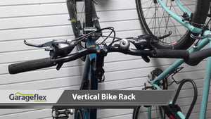 The Garageflex Vertical Bike Rack is perfect for keeping those hard to store bikes easily accessible yet off the floor