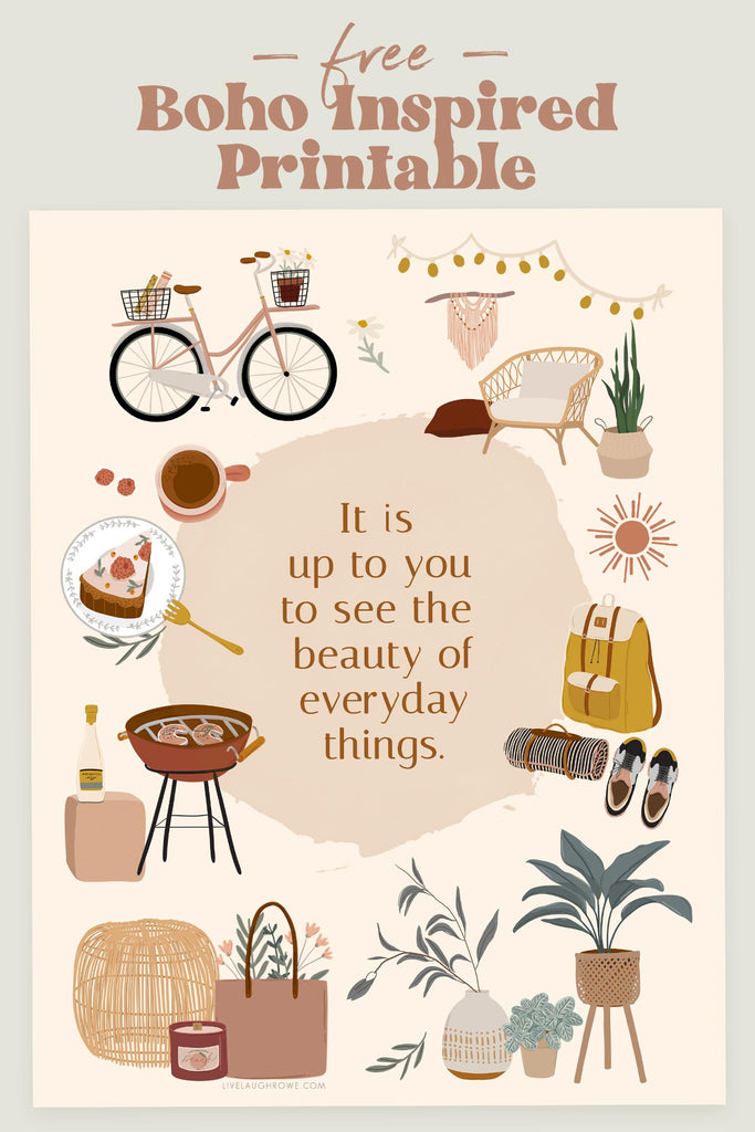 The Beauty of Everyday Things Printable