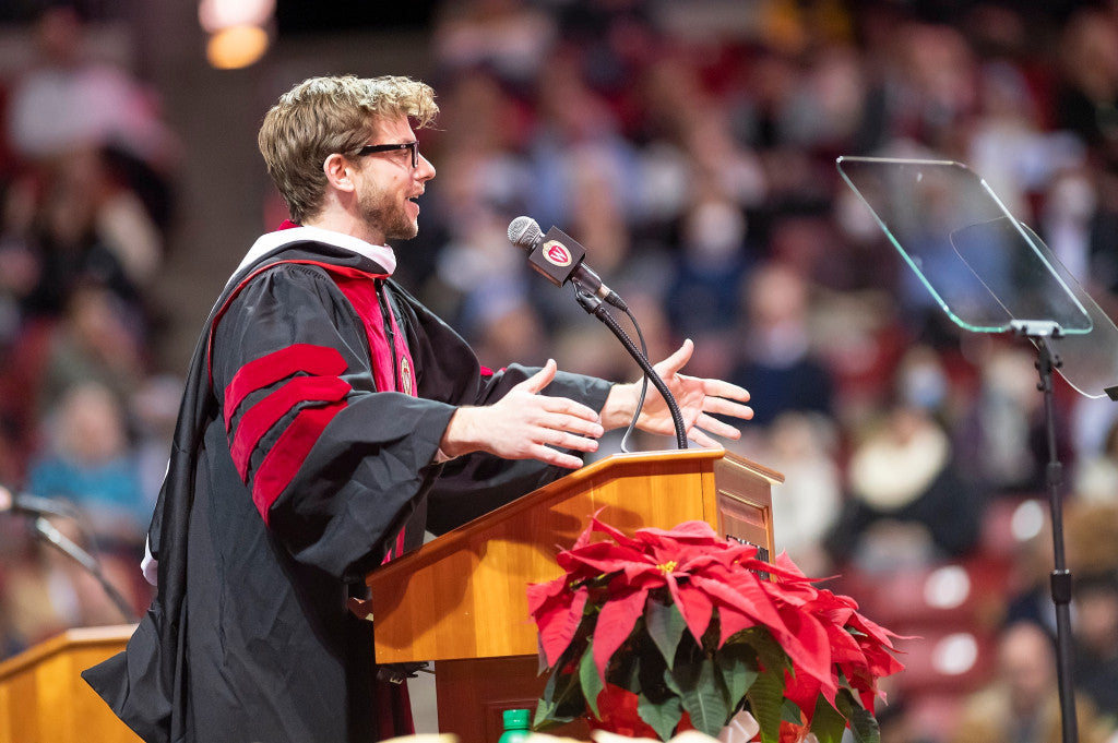 Winter commencement 2022: pomp, poignancy and — geez Louise! — Charlie Berens