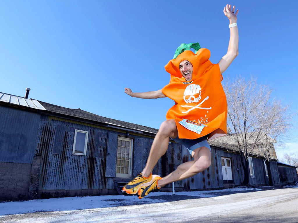 He ran 26.2 miles — dressed as a carrot