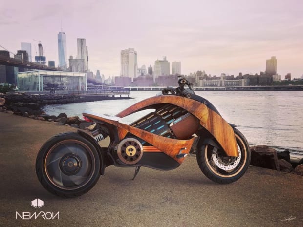 Newrons Curvy Wooden Electric Motorcycle Is Now Taking Preorders