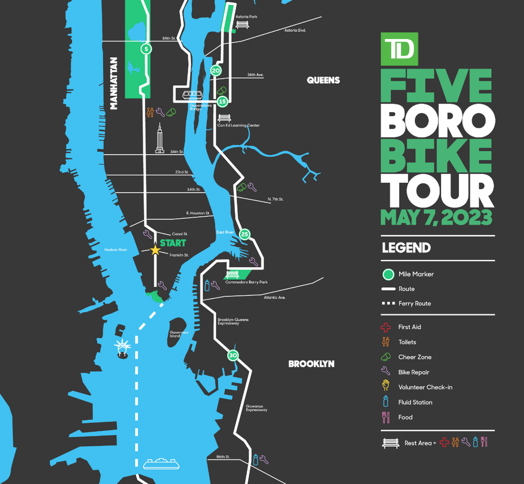 Five Boro Bike Tour returns: What you need to know about street closures