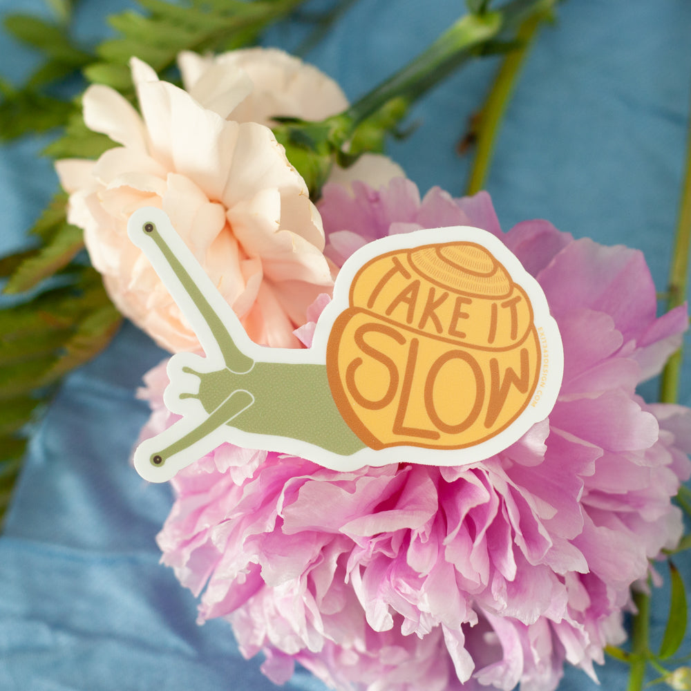 Take it Slow Snail Sticker
